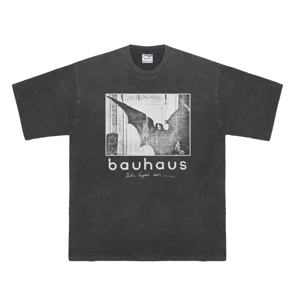 Unisex Bauhaus Goth Rock Vintage Washed Cotton T-Shirt Short Sleeve Streetwear Casual Tops For Men Women,, Post Punk Apparel