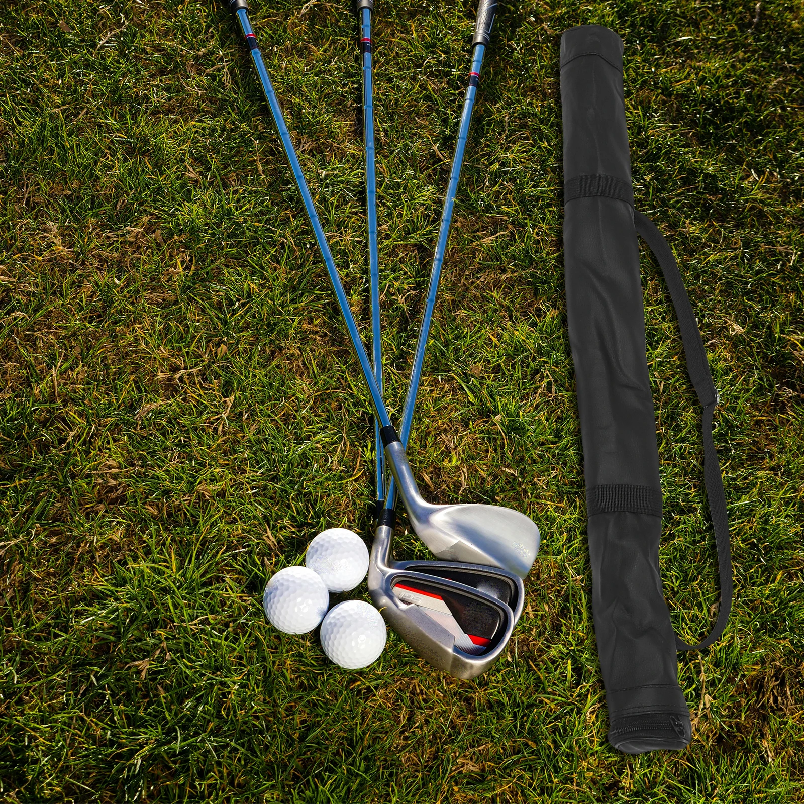 2pcs Compact Golf Pencil Bag 21-25 Inch Lightweight Portable Practice Carry Pouch For Driving Range Training Golf Clubs Storage