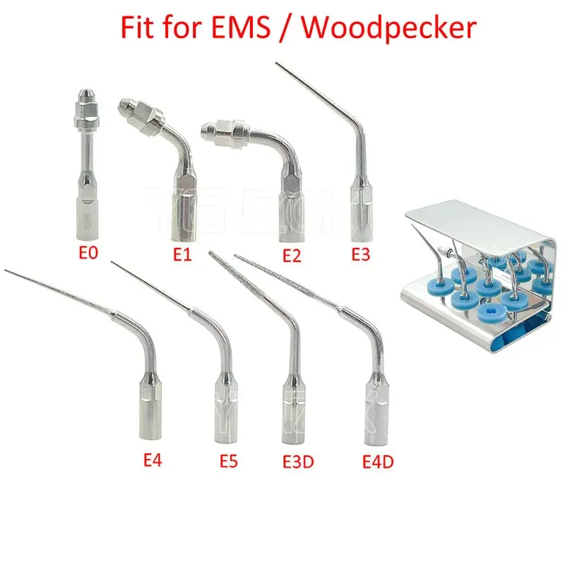 Dental Endodontics Endo Tip with Diamond Coated Fit EMS WOODPECKER Ultrasonic Scaler Tips Sterilization Holder