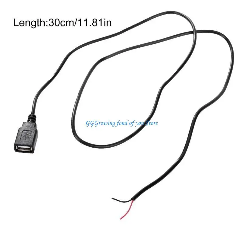 

H9EB USB Type A Connectors PowerSupply Extension Cable 2Pin Data Cable