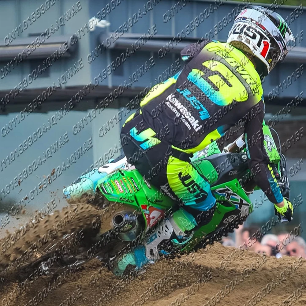 # 3 رومين فبراير 25/26 جديد كاواساكي دراجة نارية ركوب البدلة الرجال/طفل موتوكروس جيرسي المتضخم تنفس التجفيف السريع سترة رياضية علوية