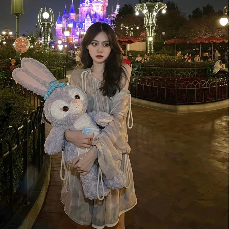 130cm Disney Star Delu Doll Large Plush Toy Rabbit Doll Cute Cloth Doll Girl Sleep Pillow Birthday Gift Children's Plush Toy