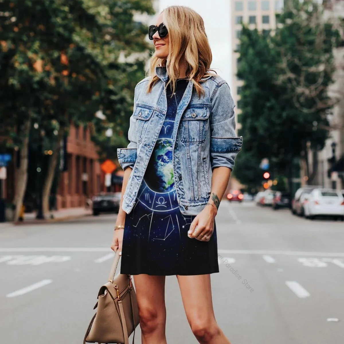 Robes d'été pour femmes, t-shirt de plage, robe d'été sans manches, terre dans l'espace ouvert, robe débardeur ample décontractée, 2025