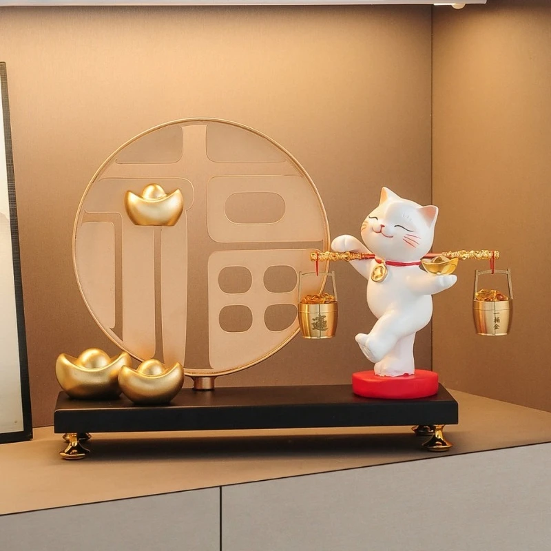

A bucket of gold, lucky luck, treasure, lucky cat office front desk wine cabinet TV cabinet opening gift housewarming