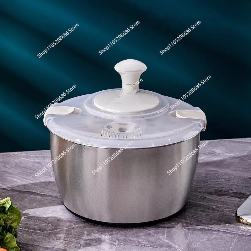 Electric Salad Spinner  Dryer Rechargeable Dewatering Machine Fruit Vegetable Cleaner Tool