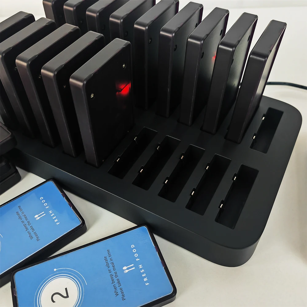 Wireless Cafe Restaurant Fast Food Queue Number Management Vibrating Buzzer Customer Guest Coaster Pager Paging