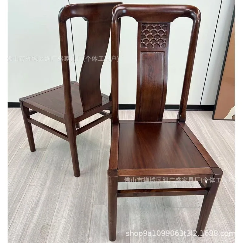 Dining Table Ebony Chinese Round All-solid Wood Dining Table And Chair Combination Living Room Simple Chinese Turntable Round Ta