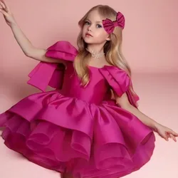 Luxury Floral Girl Party Dress Fluffy Grand Event Teen Girl Birthday Princess Dress Children Formal Occasion Girl Clothes