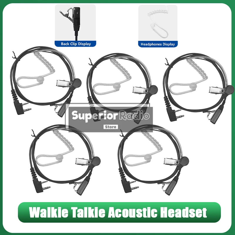 

Гарнитура с воздушной трубкой Walkie Talkie BF-T18, наушники с акустической трубкой, микрофонный наушник PTT для DM-32 UV-5RH Pro, GPS, аксессуары для радио Kenwood