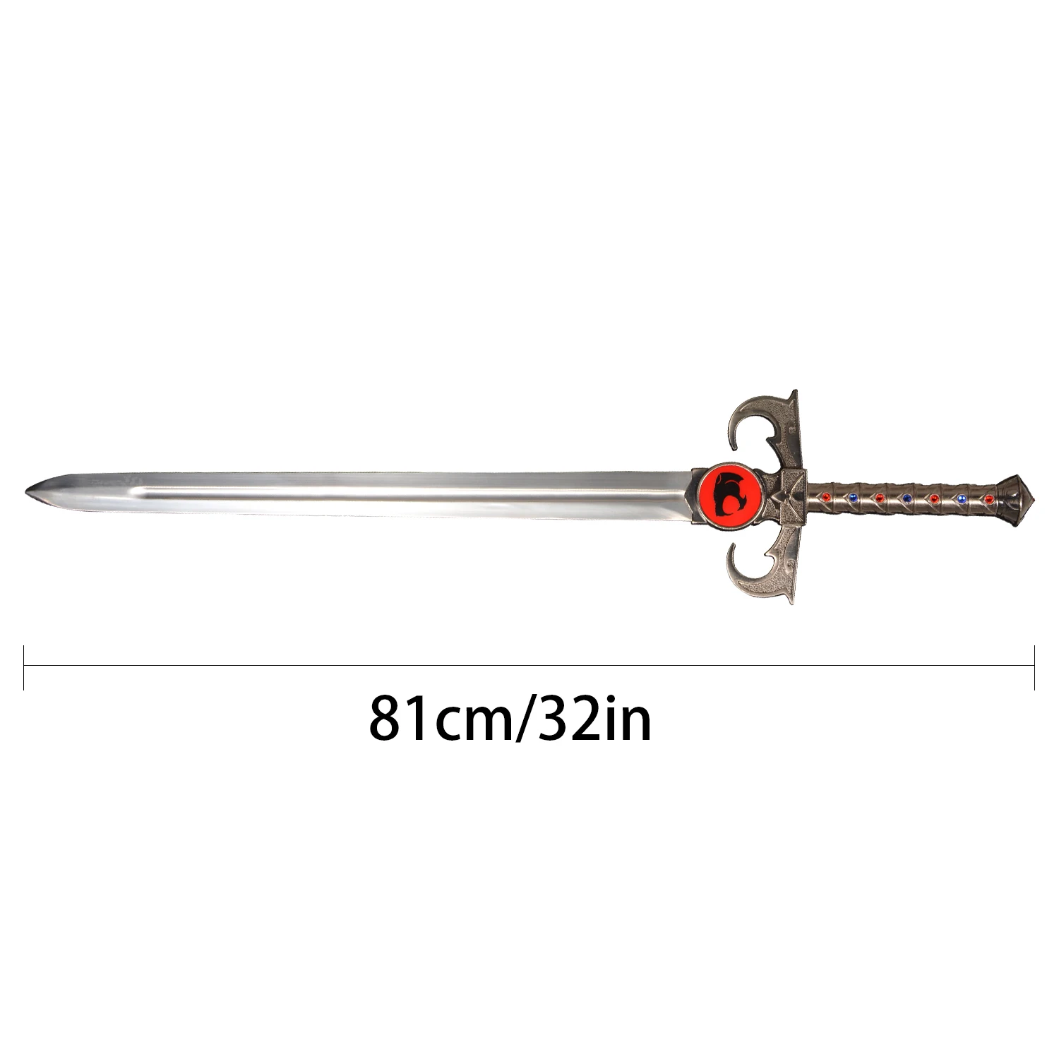 32's handgemaakte cosplay anime zwaard/oog van Thundera/Tygra middellange lengte/zwart