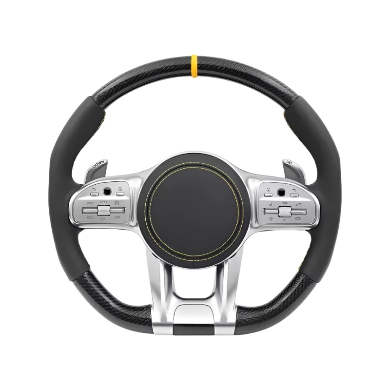 Carbon Fiber Steering Wheel for Mercedes Benz AMG W204 W205 W213 W221 W222 W447 W463 W464 S500 E300 E220 C63 G63 A C E G V Class