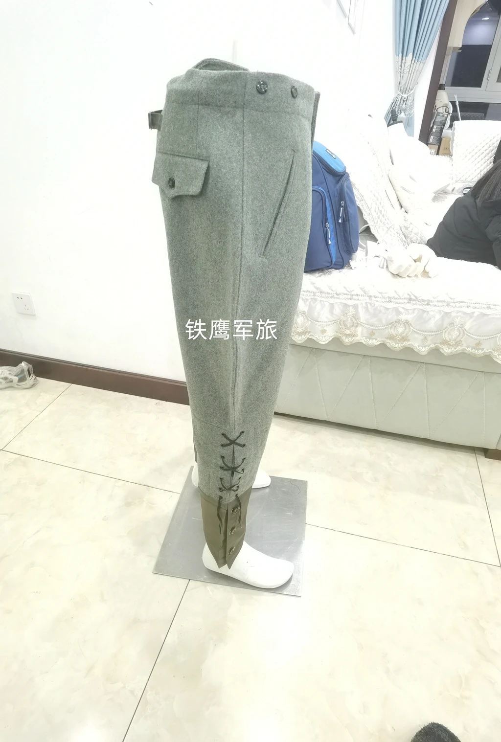 REPRO-WWII WW2 독일 육군 레트로 M36 장교 양모 필드 바지, 군복, 전쟁 재연