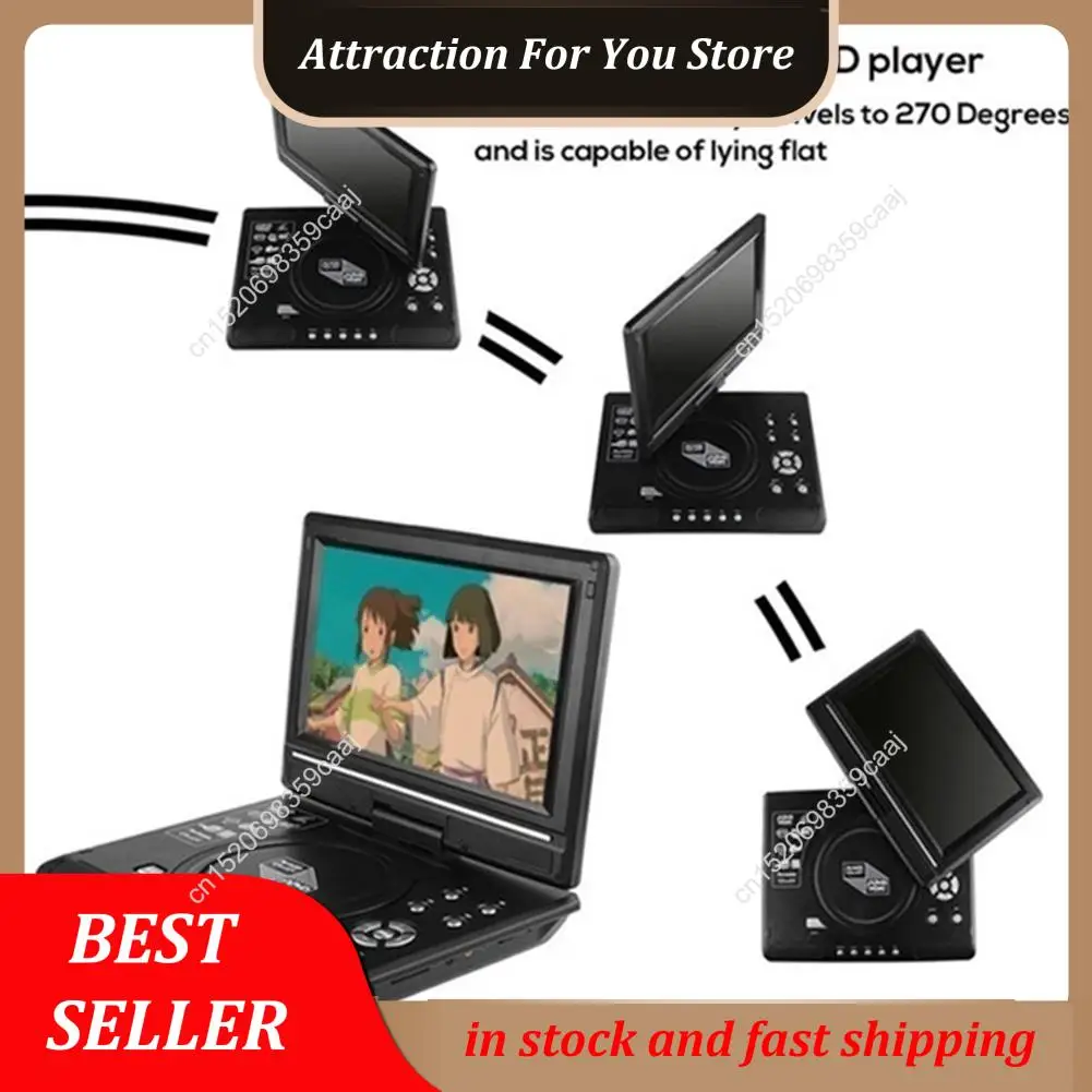 حار بيع المحمولة 7.8 بوصة التلفزيون المنزل مشغل ديفيدي للسيارة HD VCD CD MP3 HD EVD لاعب مع وظيفة التلفزيون/FM/USB/اللعبة-الاتحاد الأوروبي التوصيل