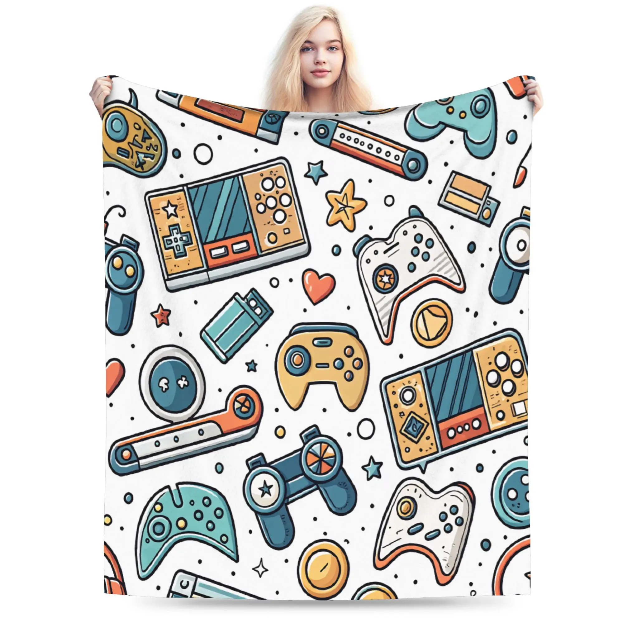 L'évolution des couvertures douces et chaudes pour jeux vidéo – Plaid en peluche pour enfants et adultes, couverture fantaisie pour la maison, couvre-lit en flanelle, housse de canapé-lit