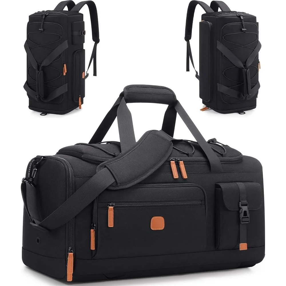 

3-in-1 Gym Bag Waterproof Travel Duffel with Laptop Compartment Shoe Storage Backpack Anti-Theft Weekender Bag Men Women