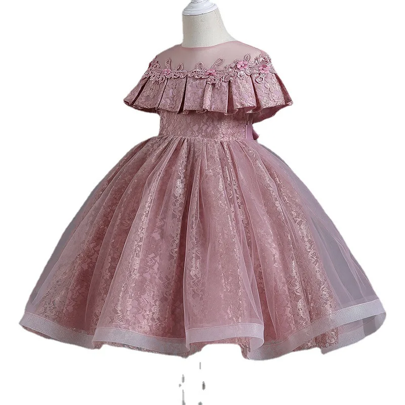 New Girls Kids Flower Elegant Fashion Princess Party Dresses Children Clothing Christmas Birthday Wedding Party Baby Girl Dress