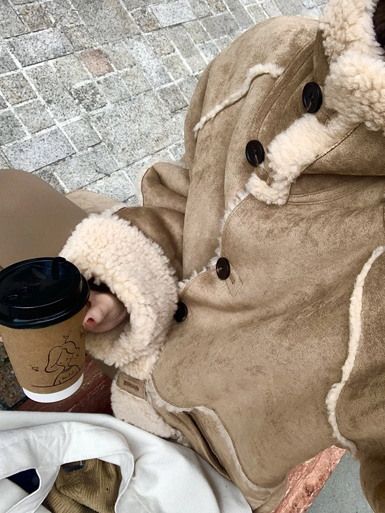 

Ele Woolen Coat Stand Collar Winter Series Outerwear W24496 Full Wool Faionable Sle Ladies' Premium Quali Coat