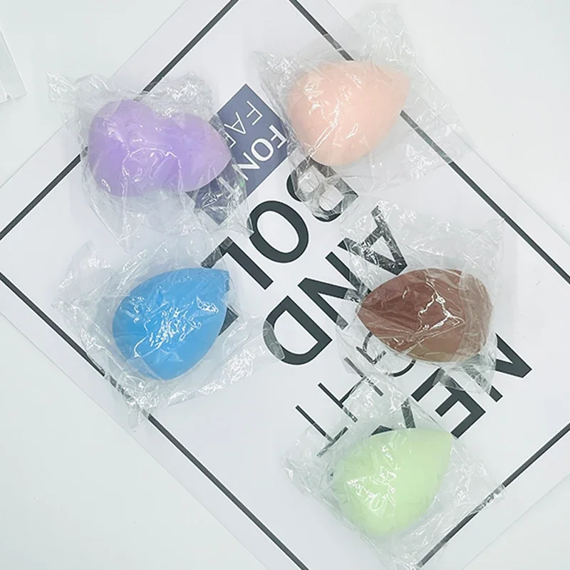 1個入りひょうたん型スポンジ化粧パフ、滑らかで美しいエッグ型、乾湿両用、女性用メイクアップファンデーション、超ソフトスポンジ、メイクアップツール