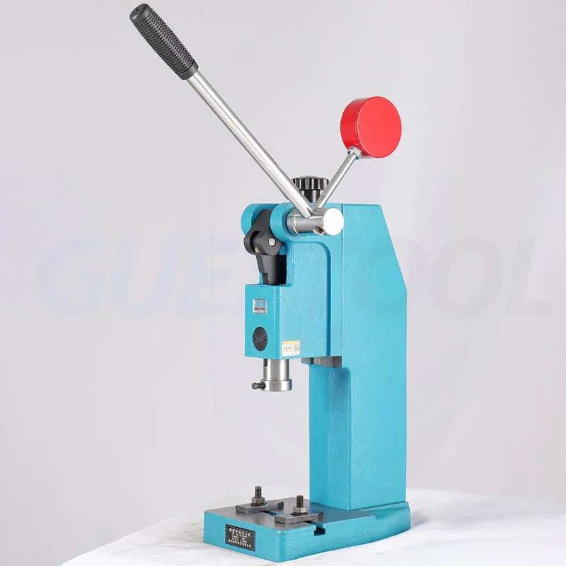 Manual Arbor Press 0.3 Ton Manual Leverage Mountable Bearings Cast Iron Riveting Squeezing Punching Machien Bend Pressing Tools