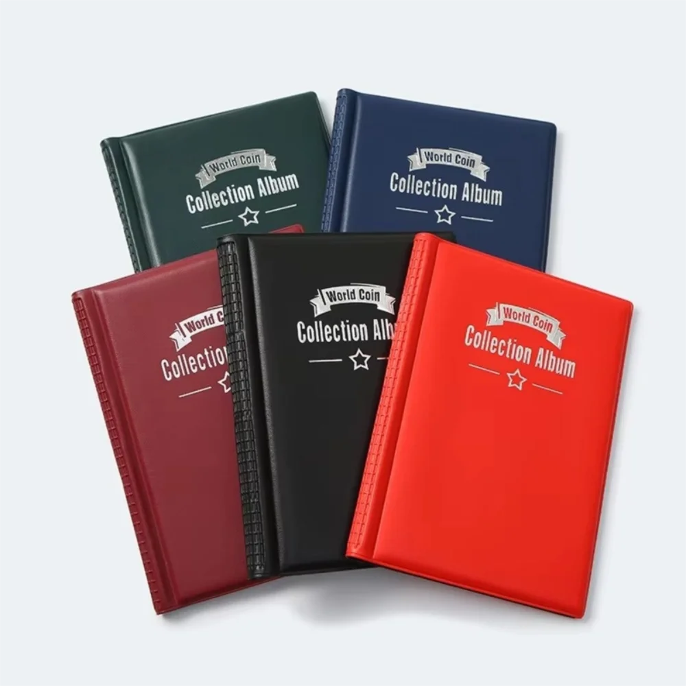Artificial PU Leather Coin Collection Holder 120 Pockets Penny Album Gifts Coin Collection Album 10 Pages