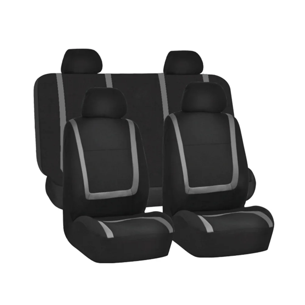 

9Pcs Car Seat Cover Universal Side Airbag Compatible Durable Protector Mat Auto Interior Accessory Grey Car Seat Cover