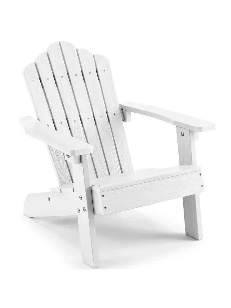 

Adirondack Chair All-weather Outdoor Chair for Children with Tilted High Backrest-White
