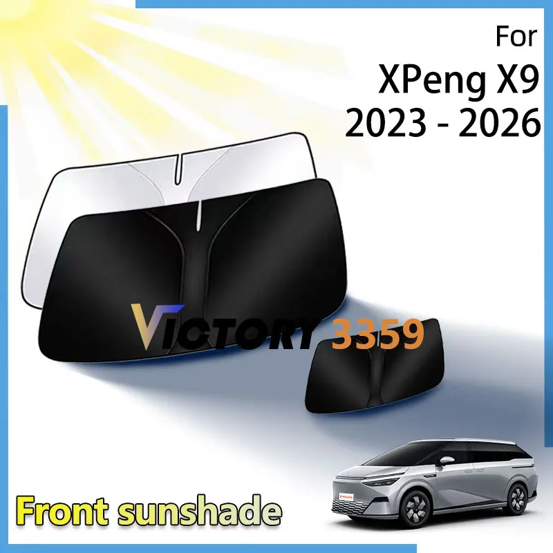 

Для XPeng X9 2023 2024 2025 2026 аксессуары автомобильный солнцезащитный козырек на лобовое стекло теплоизоляция водостойкие УФ-солнцезащитные козырьки детали