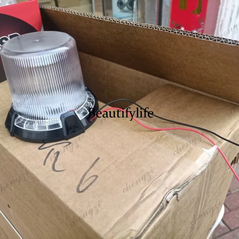 Car LED Engineering Warning Light 12V24V Magnetic Agricultural Locomotive School Bus Signal Light Rotates and Flashes view 2