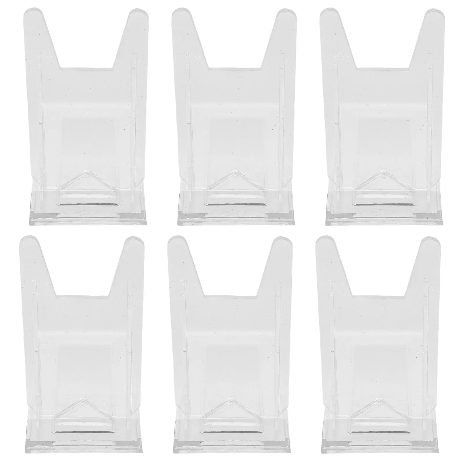 6 Pcs Display Rack Acrylic Clear Shelf Holders Plate Frame Stands Handbag Book Decorative Stand Tabletop Display