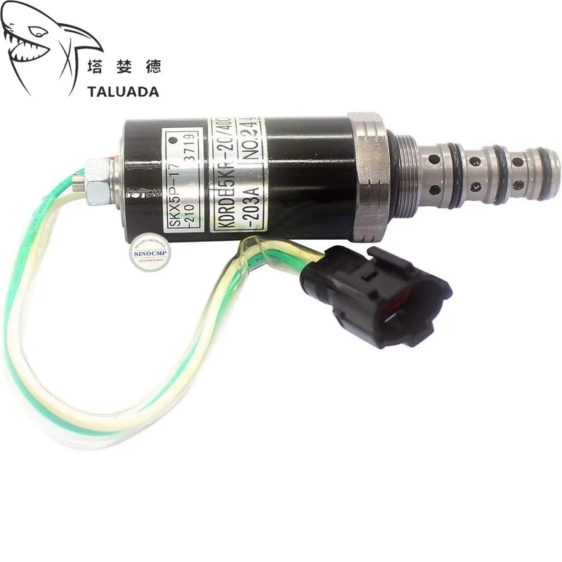 

KDRDE5KR-20 40C13-203A SKX5P-17-210 Электромагнитный клапан гидравлического насоса для Sumitomo K3V112 SH200-2 Соленоидная часть экскаватора в сборе