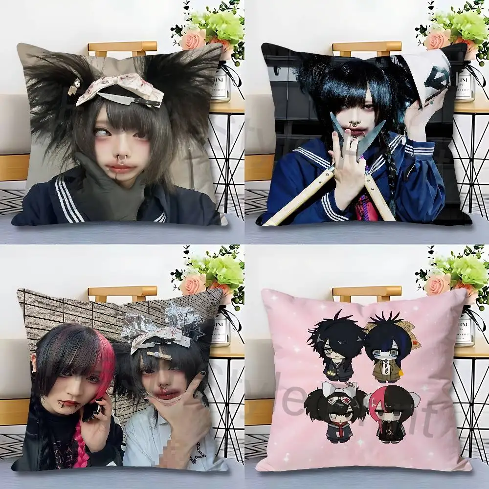 

S-Senketsuakochans Anime Celebrity Merchandise All-Match Printed Pillow Case Sofa Car Office Room Decoration Protector