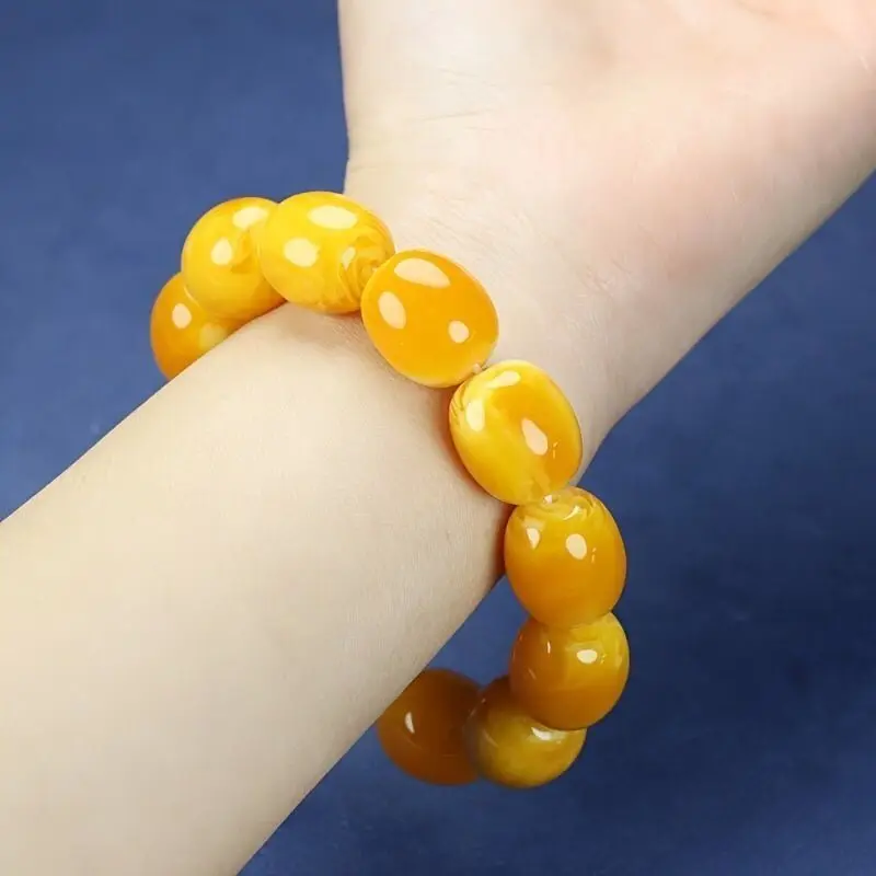 Exquisite, Fashionable, and Versatile Second-generation Amber Craft Single-circle Bracelet
