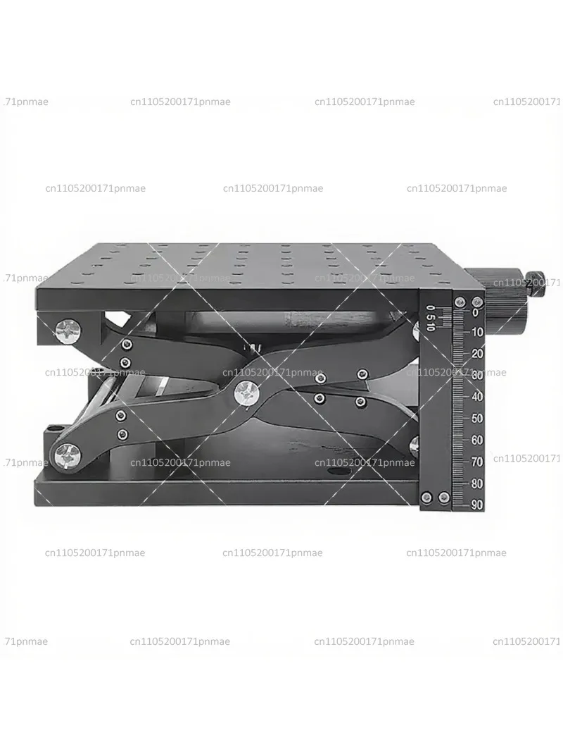 High Precision 210x150mm Z Axis Manual Lifting Platform Displacement Table with Scale 120mm Stroke