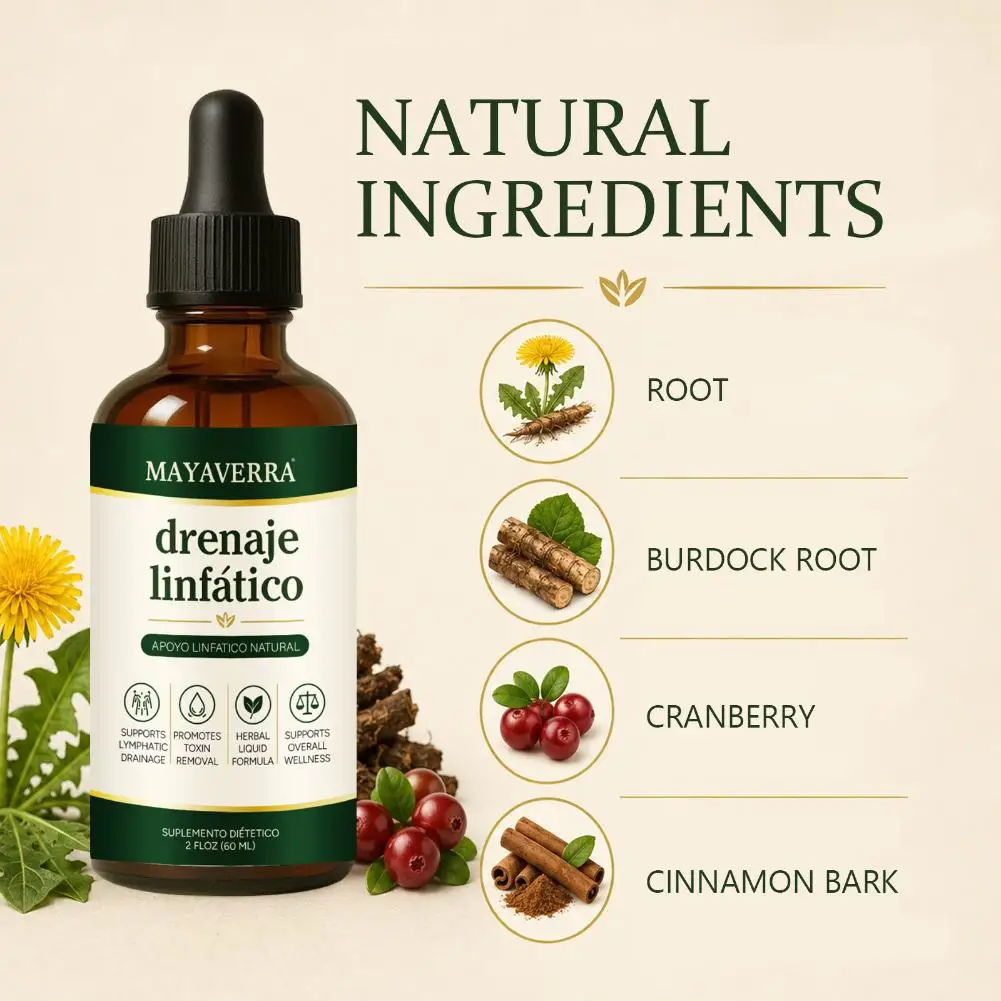 Kräuter-Lymphdrainage-Tropfen 60ml Serum Natürlich Organisch Reduziert Schwellungen Körperpflege Wellness Energie Erfrischend Für Frauen & Männer – Detail 9