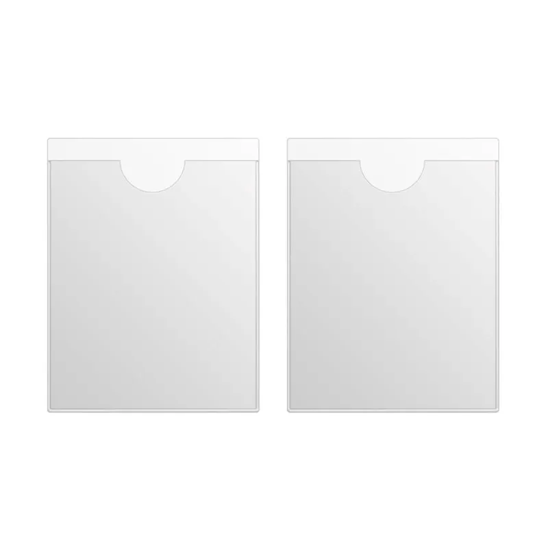 10PCS Self-Adhesive Plastic Pockets Holders Label Stickers Card Covers Adhesive label Badge Holders For Organizing Protection