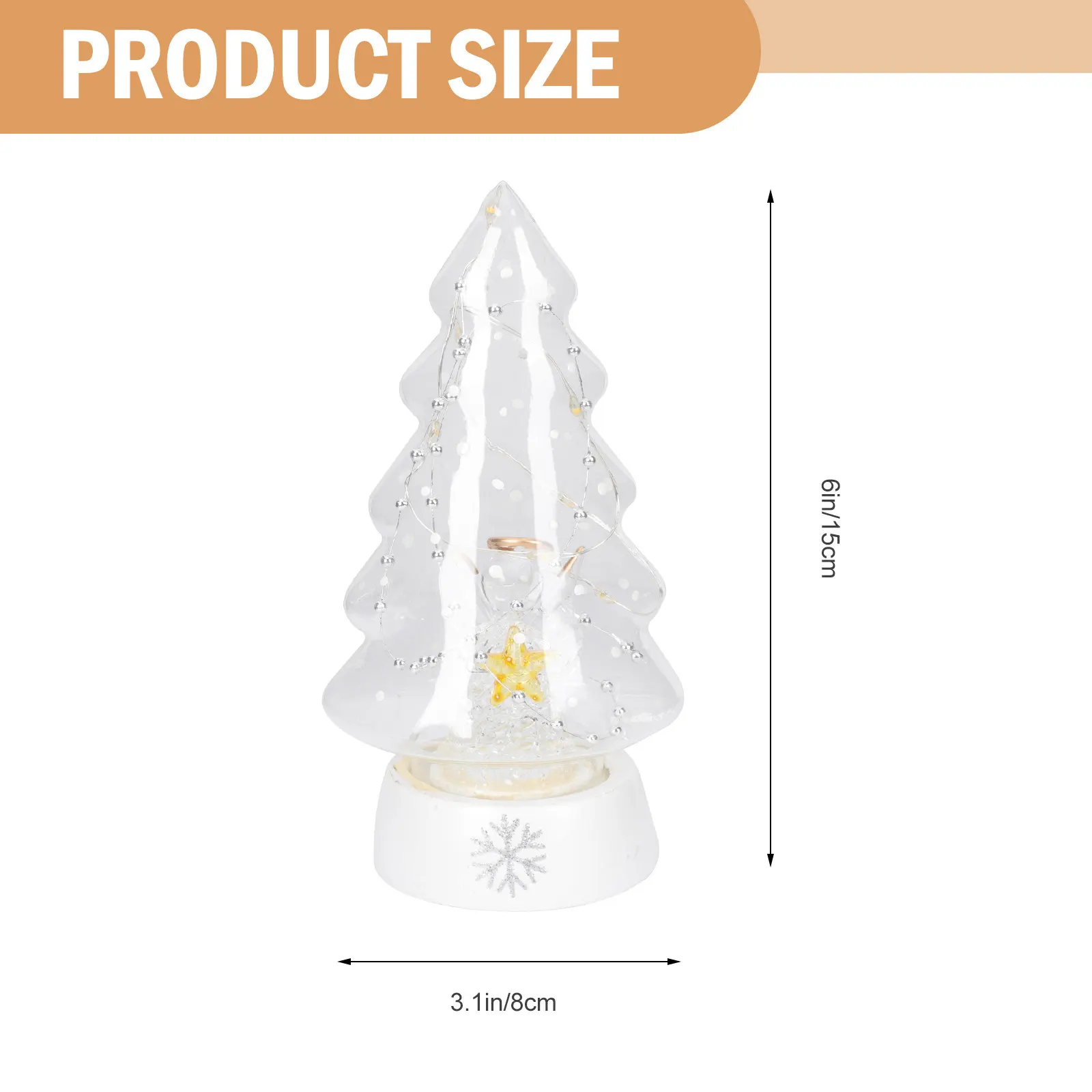 Glass Night Lamp Warm Glow Compact Desktop Light Space Saving Luminous Home Decor