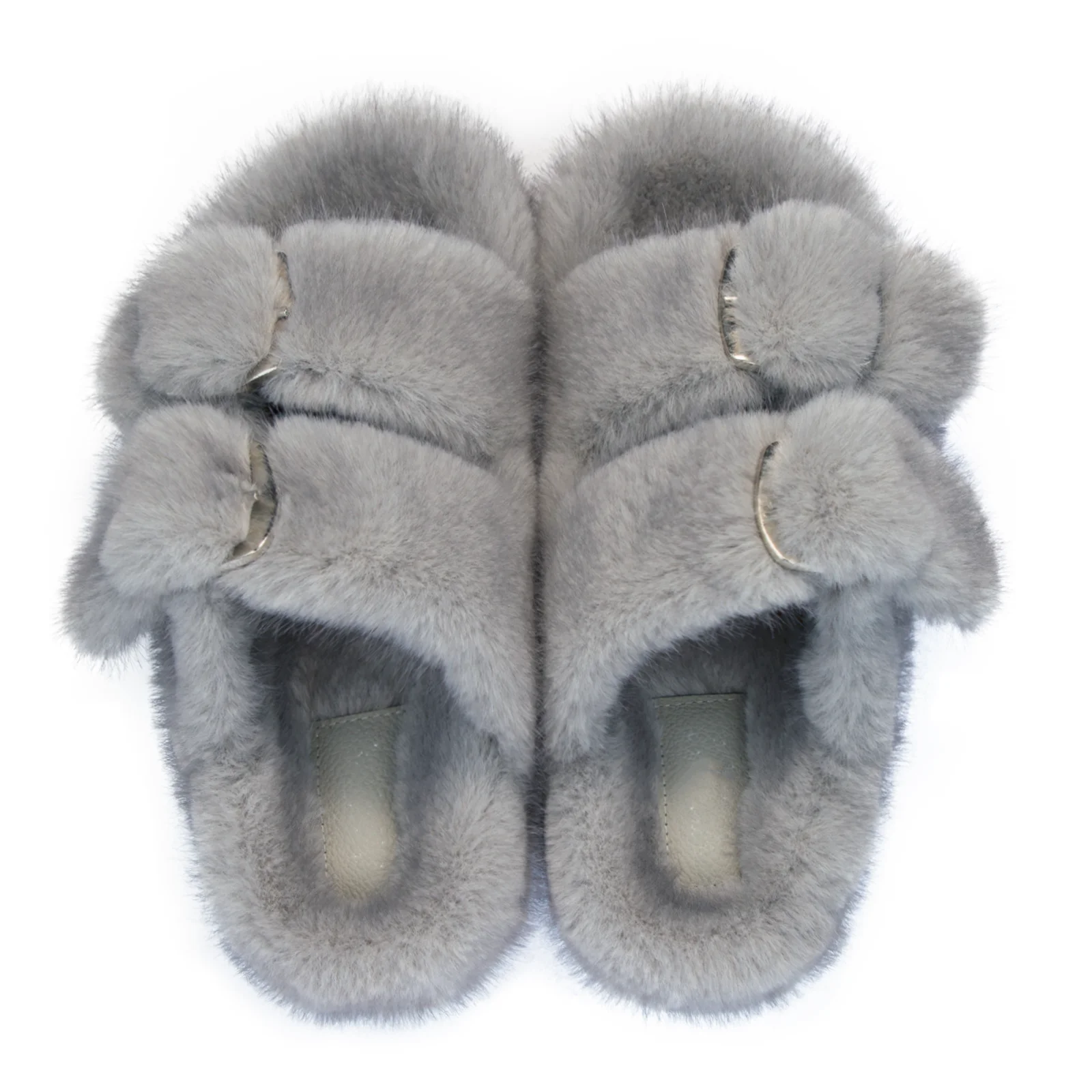 شتاء دافئ شقة نِعال من الفراء النساء فو المنك نِعال من الفراء رقيق فروي المنزل الشرائح الراحة عدم الانزلاق أحذية مفتوحة للمرأة #6