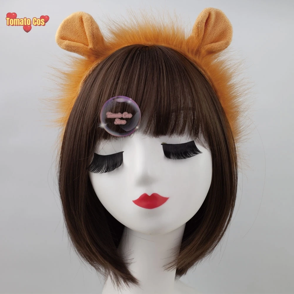 Children Boy Girls Men Lion Costumes Ears and Tail Headband Skirt Set Cosplay Accessories