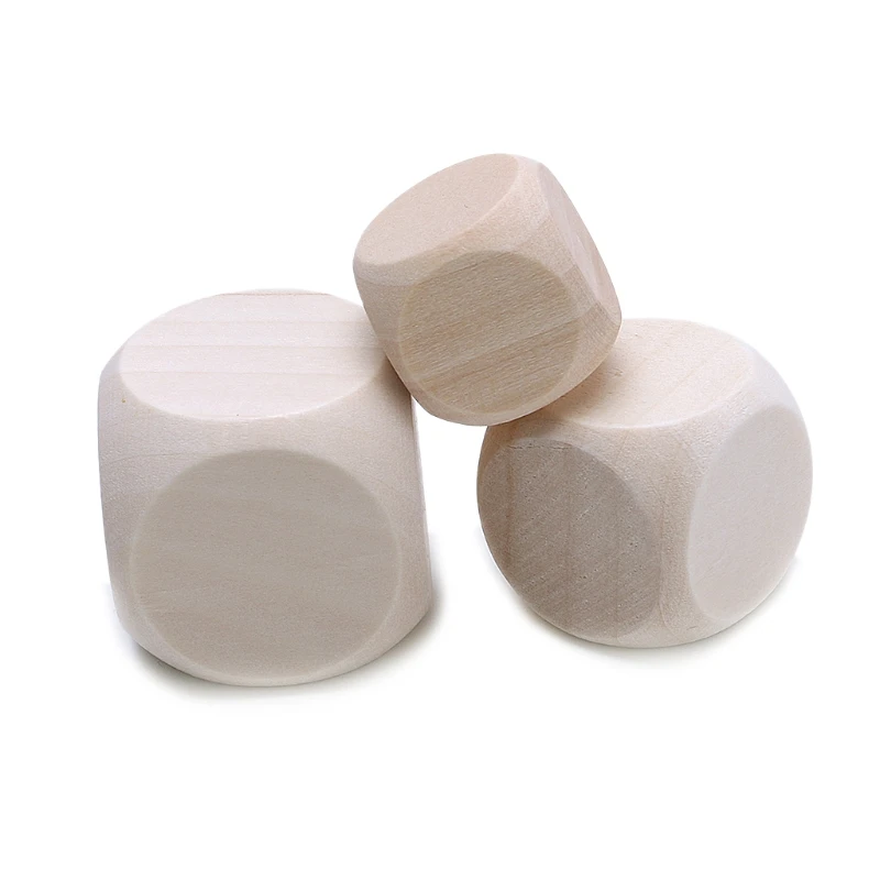 Petits cubes empilables en bois uni vierge, jeu Puzzle, jouets dés, inachevé