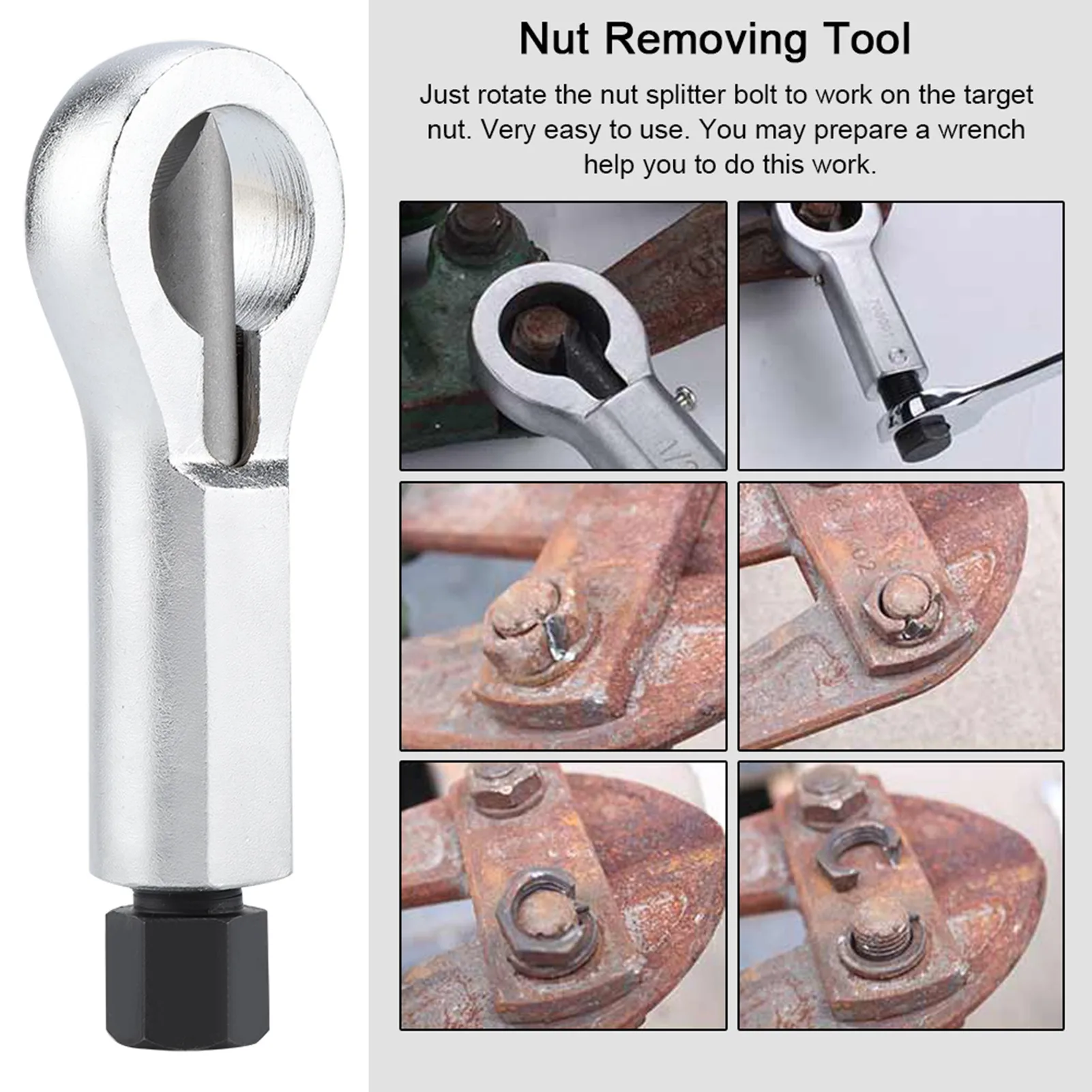 Rusted Broken Damaged Corroded Stuck Nut Removing Splitting Tool 4Sizes Remover Splitter (#2)