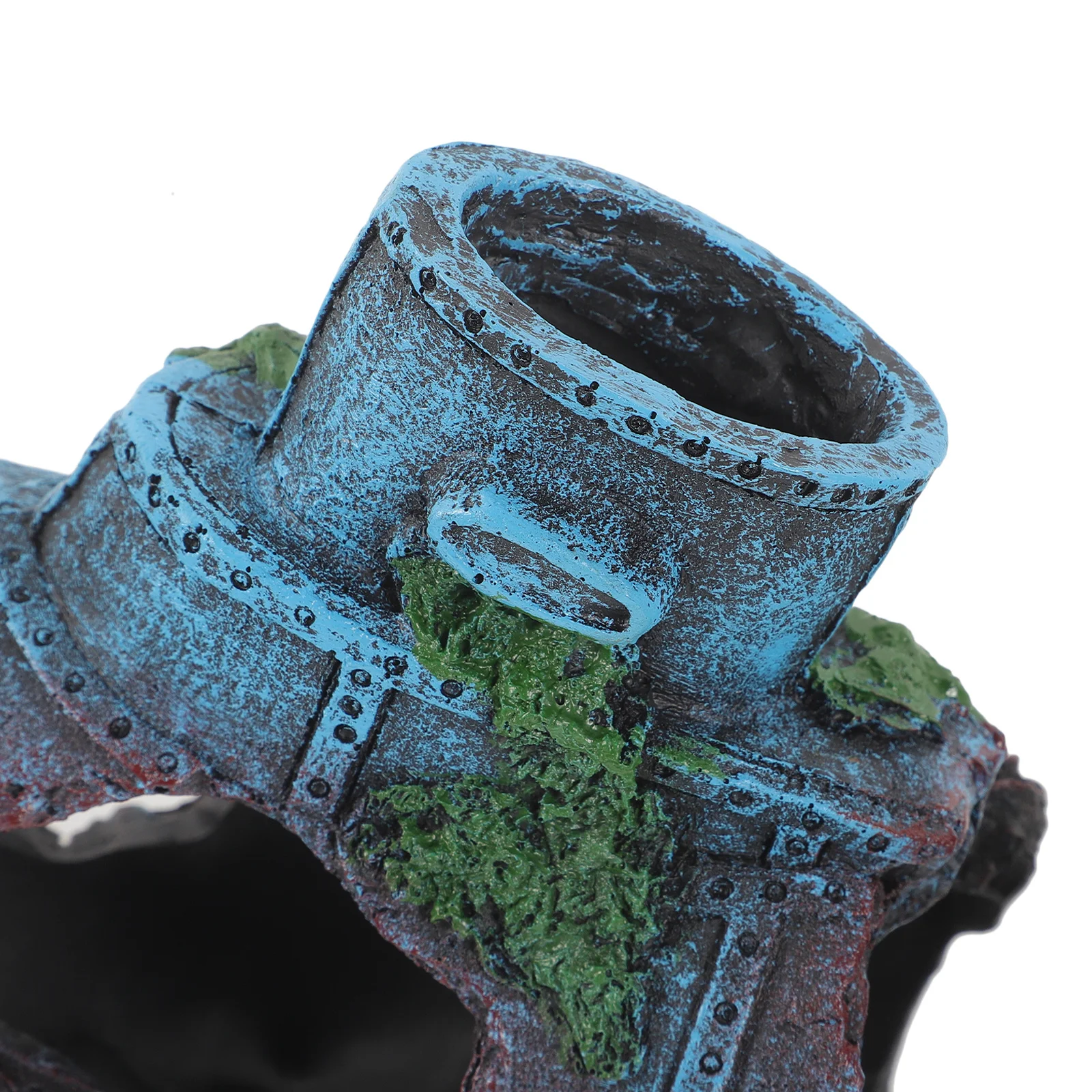 

Resin Submarine Aquarium Ornament Fish Tank Decor Small Non-Deform Design Safe Hiding Place for Pets Unique Aquatic Landscape