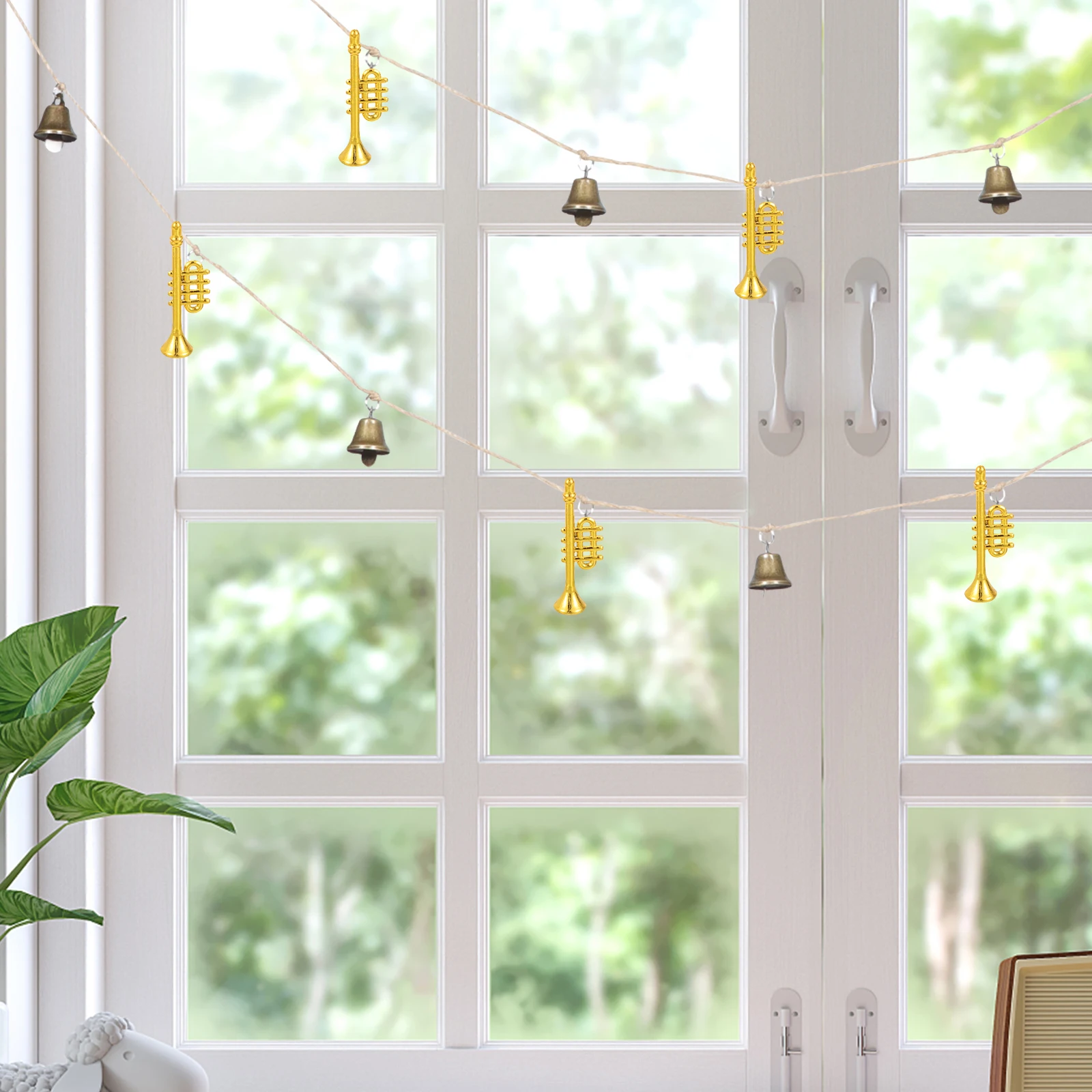 

10Pcs Christmas Tree Ornaments Musical Instruments Vintage Xmas Hanging Decor for Home Mall Party Vintage Christmas Ornaments