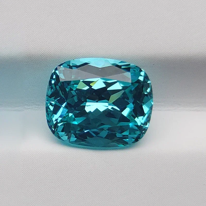 

New Lab Grown Paraiba Cushion Cut Sapphire Lab Created Loose Gemstone DIY Jewelry Making Materials Comes AGL Certificate