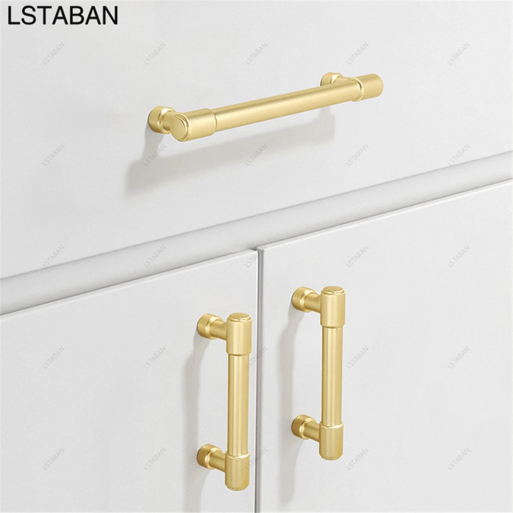 Nordic Style Kitchen Cabinet Door Handle Brushed Gold Long Furniture Hardware Cabinet Handle Clothing Shoe Wardrobe Drawer Pull