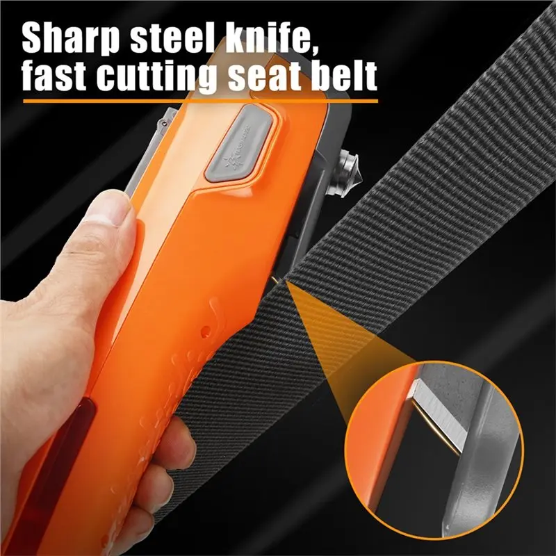 AB56-Portable Multifunctional Emergency Car Tool Flashlight, Safety Hammer,Hand-Crank Power Bank For Vehicle Breakdowns