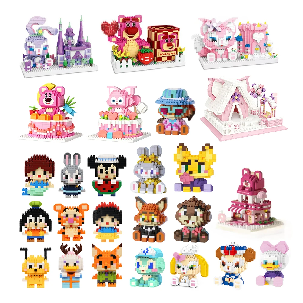 Disney 168 Style LinaBell Building Blocks Zootopia Princess Judy Cartoon Figures Nick Bricks Children\'s Assembly Toys Model Gift