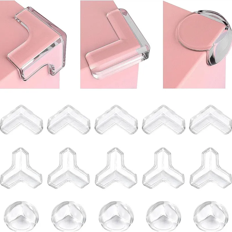 Protezioni Angolari per Bambini, Coperture in Silicone per Sicurezza Bambini, Protezioni Anticollisione per Bordi di Tavoli e Mobili