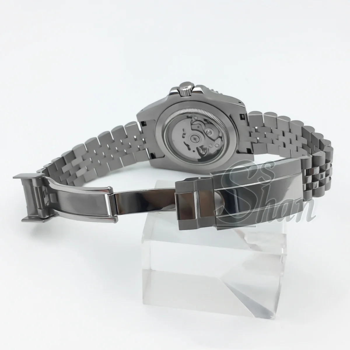 Męski zegarek automatyczny mechaniczny do nurkowania, luksusowy model biznesowy, 40 mm, mechanizm NH35, jednokierunkowo obracająca się tarcza z szafirowego szkła, czarno-niebieska tarcza.