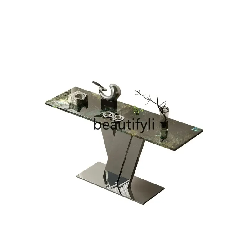 New arrive  Italian light luxury natural luxury stone blue jadeite marble endscape cabinet