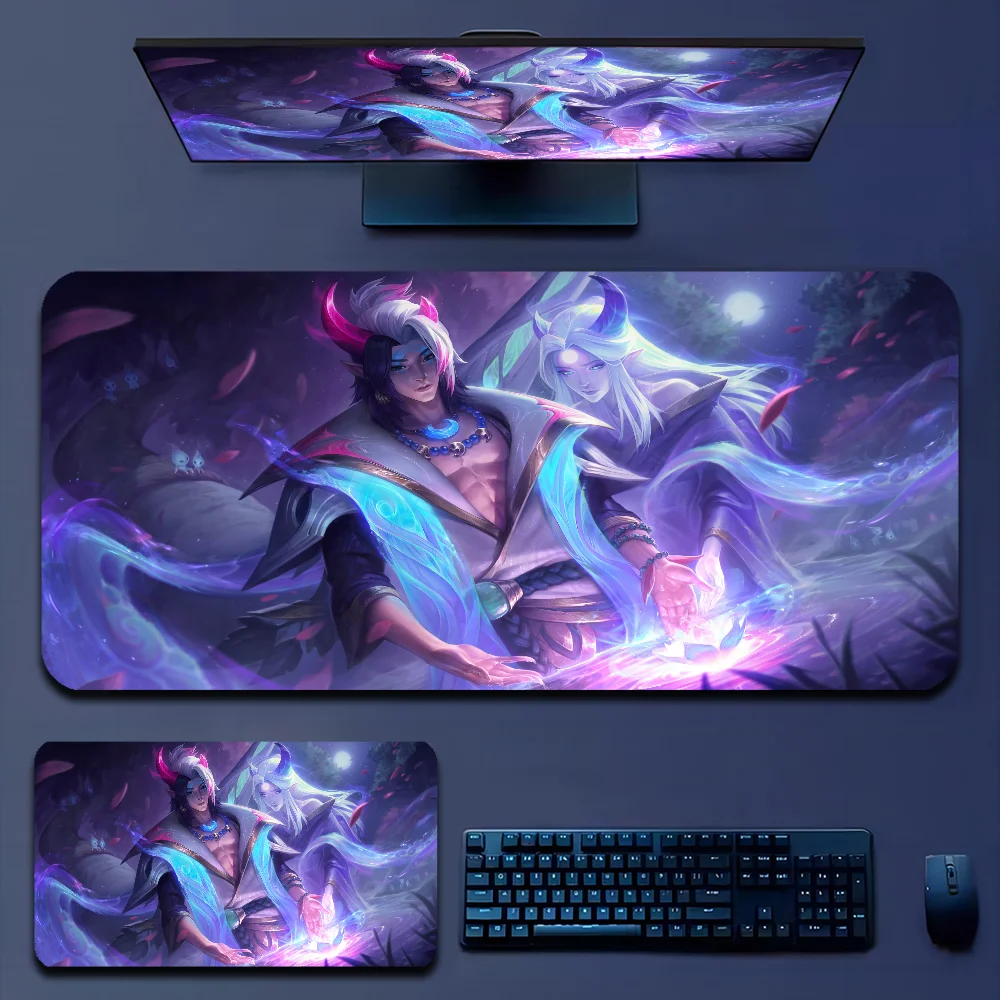 L-O-L Aphelios Mousepad Boy Pad Natural Rubber Gaming mousepad Desk Mat Size for Gameing World of tanks CS GO Zelda